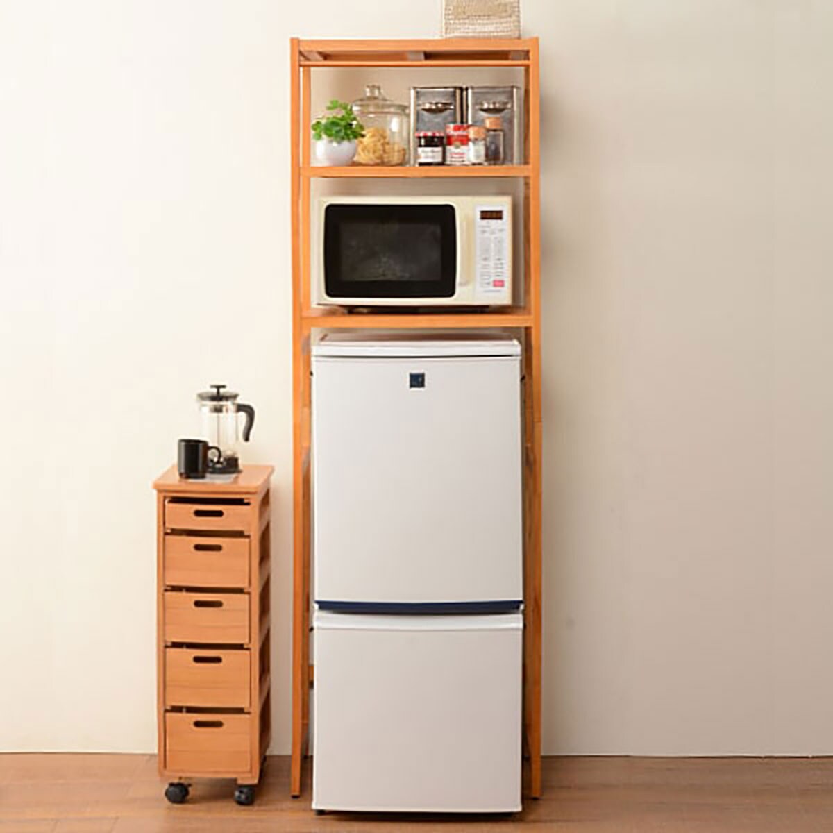 一人暮らしに便利 棚の高さが変えれる冷蔵庫ラック Na 通販 ニトリネット 公式 家具 インテリア通販 一人暮らしに便利 棚の高さが変えれる冷蔵庫ラック Na 通販 ニトリネット 公式 家具 インテリア通販