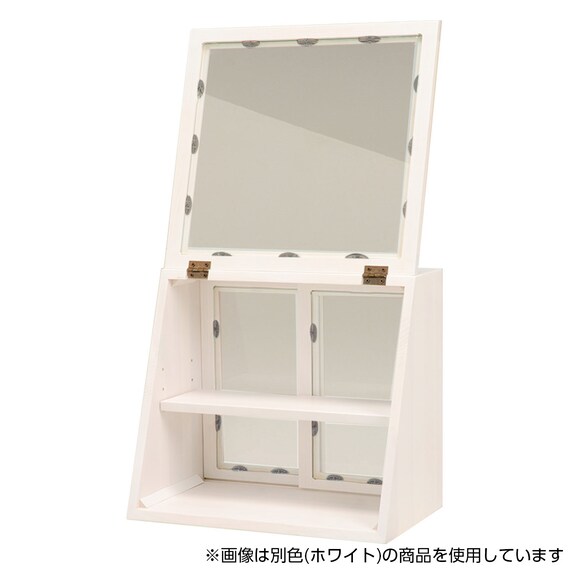 おしゃれなヴィンテージ風カウンター上収納ガラス扉〔幅40cm高さ35cm 