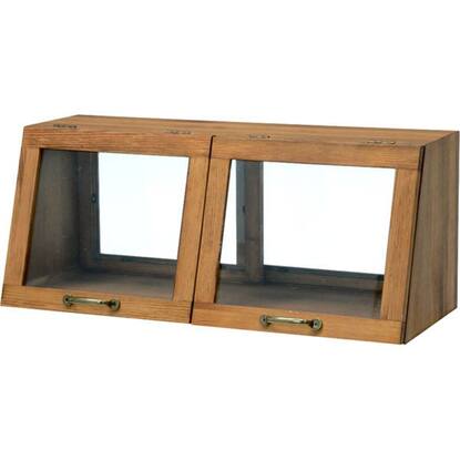 おしゃれなヴィンテージ風カウンター上収納ガラス扉 幅60ｃｍ高さ25cm ライトブラウン Mud 6067lbr 通販 ニトリネット 公式 家具 インテリア通販