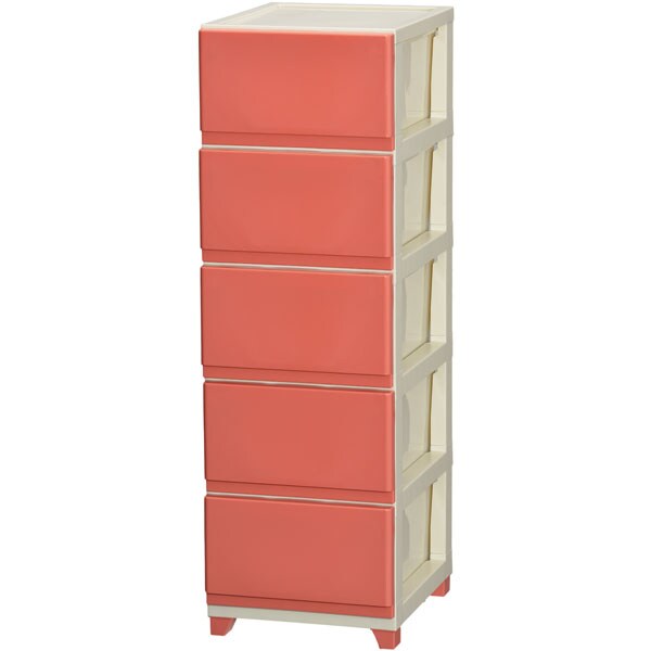 工具不要の組立て簡単スリム5段チェスト デコニー ピンク アイボリー 通販 ニトリネット 公式 家具 インテリア通販