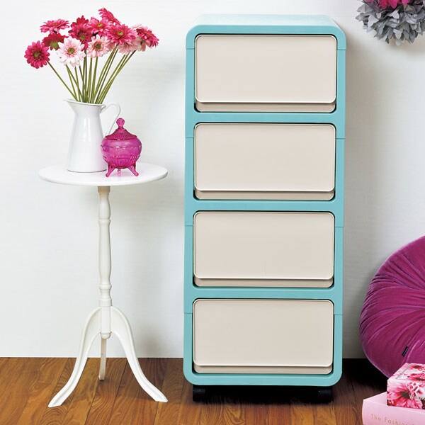 キャスター取付けだけの簡単組立 可愛い4段チェスト プリーク ピンク アイボリー 通販 ニトリネット 公式 家具 インテリア通販