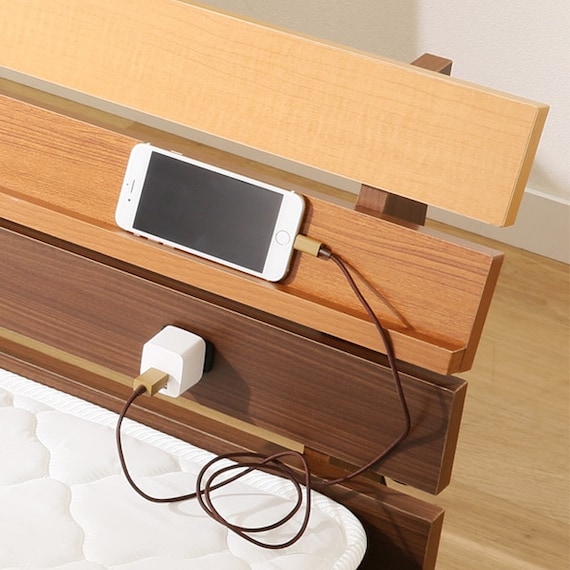 パネルフロアベッドフレーム(S BR) 5枚目画像