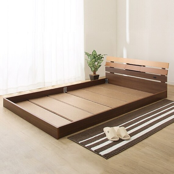 パネルフロアベッドフレーム(S BR) 9枚目画像