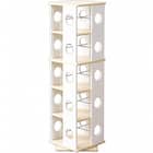 省スペースでたっぷり収納 回転式のコミックラック(5段 WH) 1枚目画像