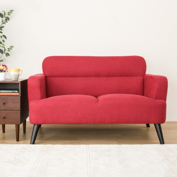 2人掛け2WAYコンパクトソファ 布張りタイプ (RE) 2枚目画像