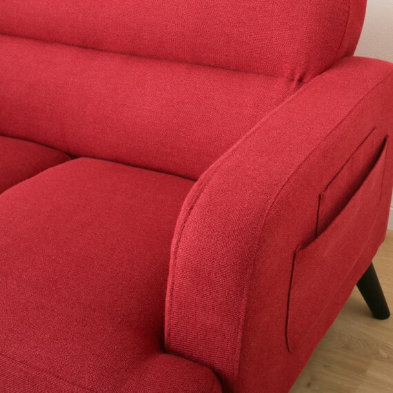 2人掛け2WAYコンパクトソファ 布張りタイプ (RE) 5枚目画像