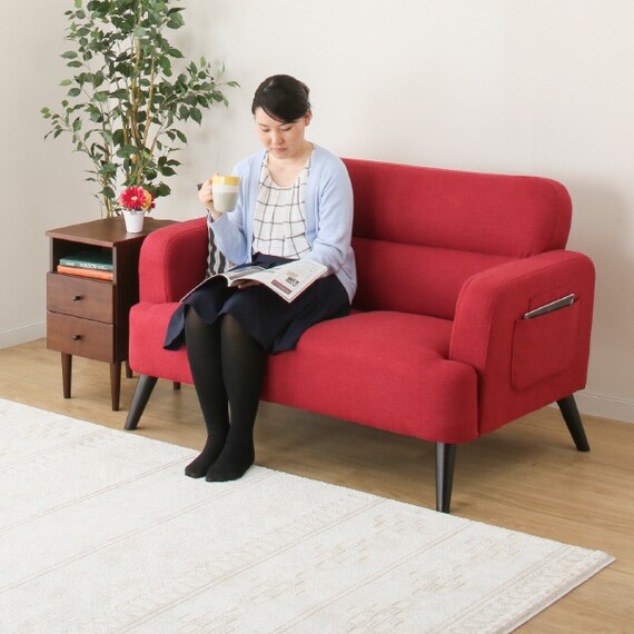 2人掛け2WAYコンパクトソファ 布張りタイプ (RE) 11枚目画像