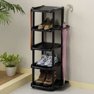 5段シングルシューズラック傘たて付き