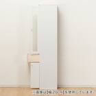 隙間収納 (半透明樹脂扉+板扉タイプ 幅25cm) 7枚目画像