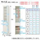 隙間収納 (半透明樹脂扉+板扉タイプ 幅25cm) 15枚目画像