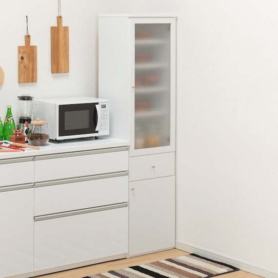 隙間収納 (半透明樹脂扉+板扉タイプ 幅45cm) 1枚目画像