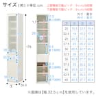 隙間収納 (半透明樹脂扉+板扉タイプ 幅45cm) 15枚目画像