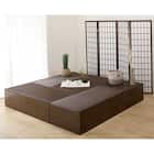 樹脂製畳収納ユニットロータイプセット 180×180cm (L60/L120 BR) 1枚目画像