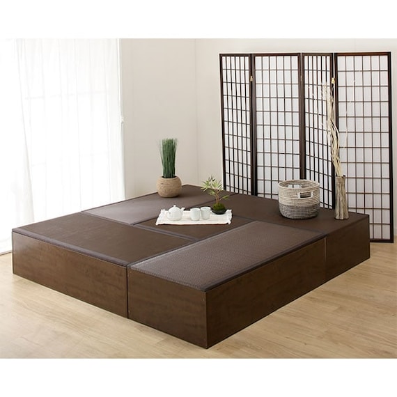 樹脂製畳収納ユニットロータイプセット 180×180cm (L60/L120 BR) 1枚目画像