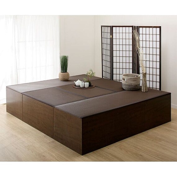 樹脂製畳収納ユニットハイタイプセット 180×210cm (H180/H90 BR) 1枚目画像