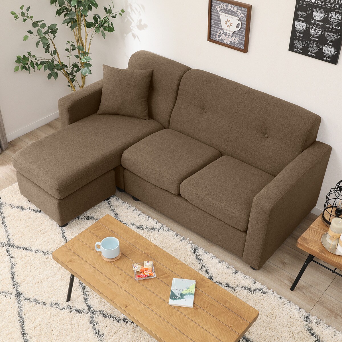 布張りポケットコイルカウチソファ(パミュート MO)通販 | ニトリネット【公式】 家具・インテリア通販