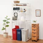 シンプルなキッチンラック スライド棚付 (幅82 WH) 1枚目画像