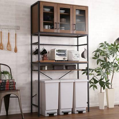 最短翌日出荷】ヴィンテージテイストのごみ箱上ラック ワイド(WAL)通販 