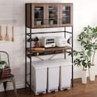 ヴィンテージテイストのごみ箱上ラック ワイド (WAL) 1枚目画像