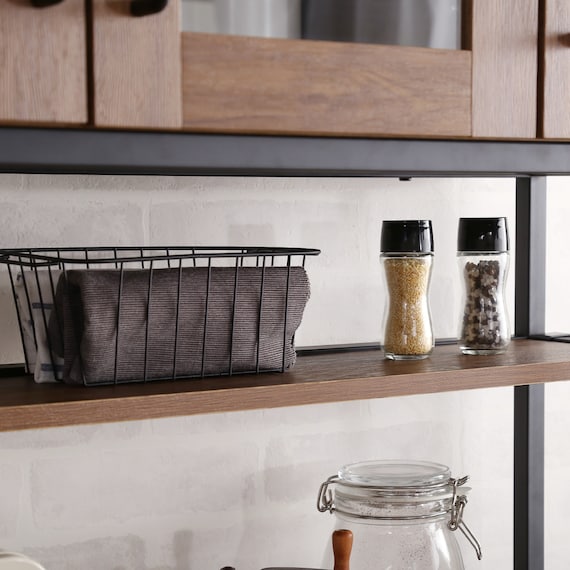 ヴィンテージテイストのごみ箱上ラック ワイド (WAL) 18枚目画像