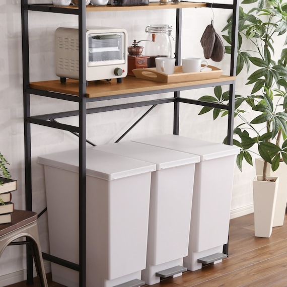 ヴィンテージテイストのごみ箱上ラック ワイド (NA) 10枚目画像