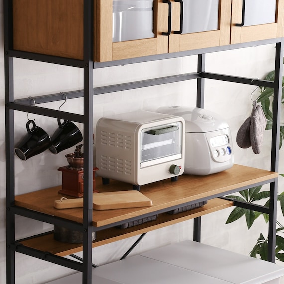 ヴィンテージテイストのごみ箱上ラック ワイド (NA) 13枚目画像