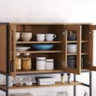 ヴィンテージテイストのごみ箱上ラック ワイド (NA) 17枚目画像