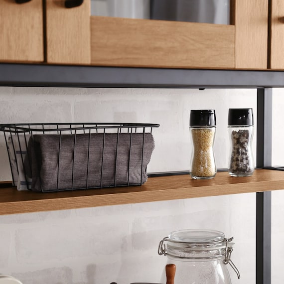 ヴィンテージテイストのごみ箱上ラック ワイド (NA) 18枚目画像