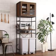 ヴィンテージテイストのごみ箱上ラック (スリム)