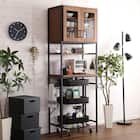 ヴィンテージテイストのごみ箱上ラック スリム (WAL) 8枚目画像