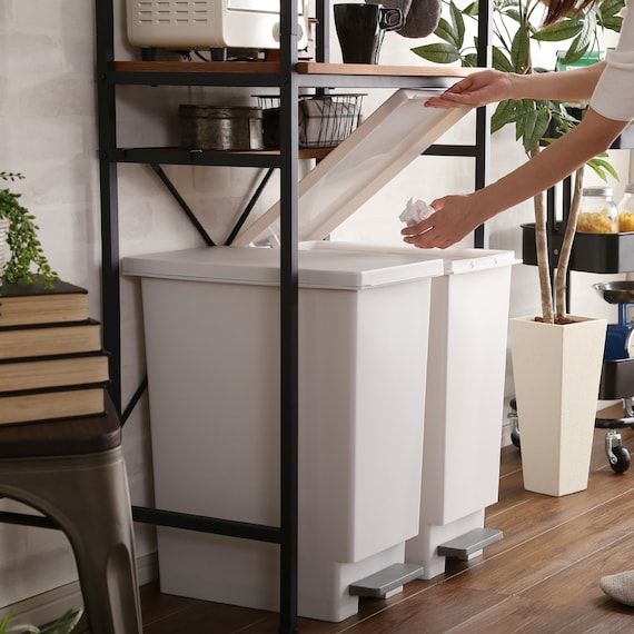 ヴィンテージテイストのごみ箱上ラック スリム (WAL) 10枚目画像