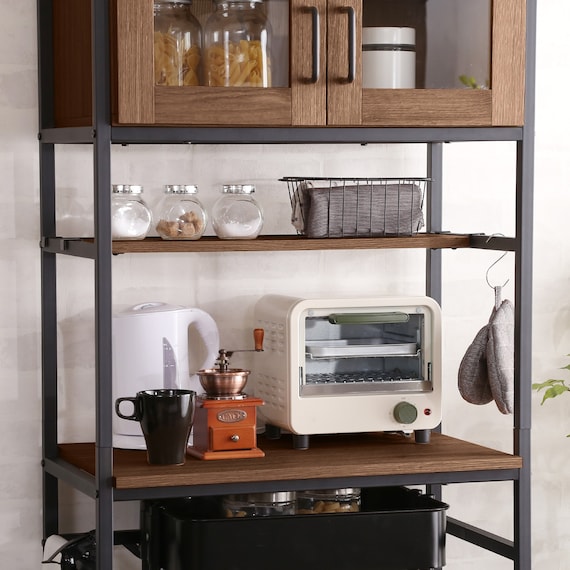 ヴィンテージテイストのごみ箱上ラック スリム (WAL) 12枚目画像