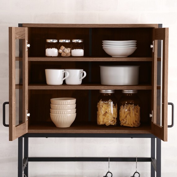 ヴィンテージテイストのごみ箱上ラック スリム (WAL) 13枚目画像