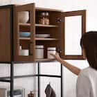 ヴィンテージテイストのごみ箱上ラック スリム (WAL) 14枚目画像