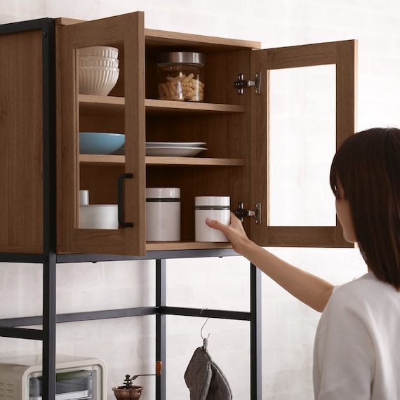 ヴィンテージテイストのごみ箱上ラック スリム (WAL) 14枚目画像