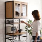 ヴィンテージテイストのごみ箱上ラック スリム (WAL) 15枚目画像