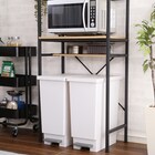 ヴィンテージテイストのごみ箱上ラック スリム (NA) 3枚目画像