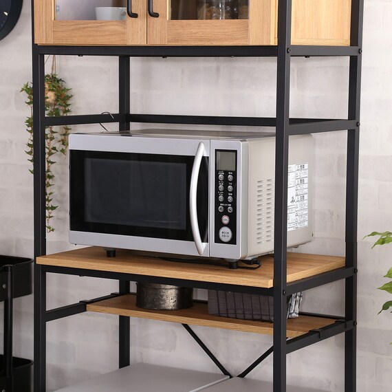 ヴィンテージテイストのごみ箱上ラック スリム (NA) 5枚目画像