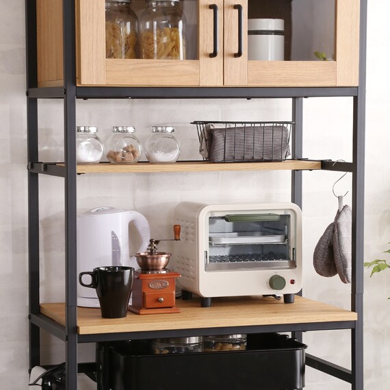 ヴィンテージテイストのごみ箱上ラック スリム (NA) 6枚目画像