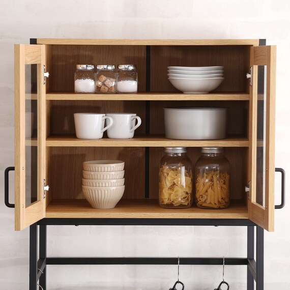 ヴィンテージテイストのごみ箱上ラック スリム (NA) 7枚目画像