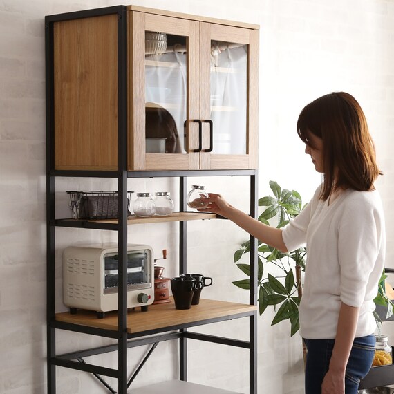 ヴィンテージテイストのごみ箱上ラック スリム (NA) 9枚目画像