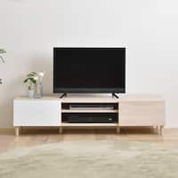 フラットなフォルムのテレビ台 (ローボード 幅148cm アイボリー)
