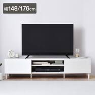 フラットなフォルムのテレビ台 (ローボード)