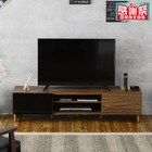 フラットなフォルムのテレビ台 (ローボード 幅148cm ブラウン) 1枚目画像