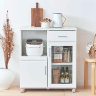 カウンターワゴン 幅74cm(BRM WH)【期間限定価格:8/5~9/24まで】