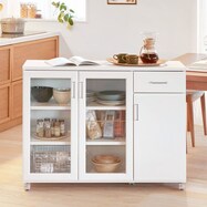 カウンターワゴン 幅111cm(BRM WH)【期間限定価格:8/5~9/24まで】