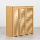 ルーバー扉シューズボックス 幅96cm(TB NA) 1枚目画像