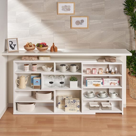 幅の調節ができる 窓・カウンター下ラックS(奥行スリム19cm WW) 1枚目画像