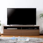 シンプルなローテレビボード (TL3 幅148cm DBR) 1枚目画像