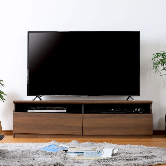 シンプルなローテレビボード (TL3 幅148cm DBR) 1枚目画像